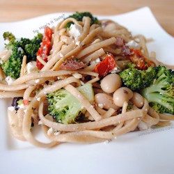 Broccoli Linguine with Feta by So, How's It Taste? www.leah-claire.com