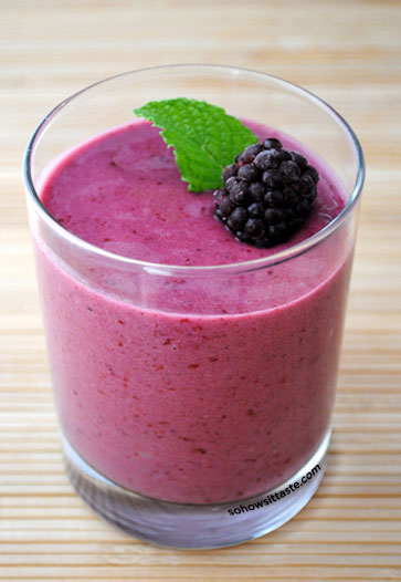 Peach Blackberry Smoothie by So, How's It Taste? www.leah-claire.com