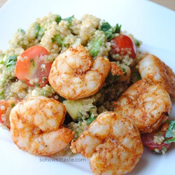 Spicy Grilled Shrimp and Quinoa Salad by So, How's It Taste?