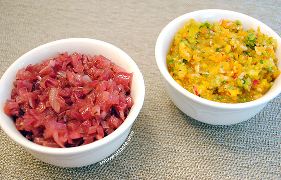 Sweet & Sour Onions and Bell Pepper Relish by So, How's It Taste? www.leah-claire.com