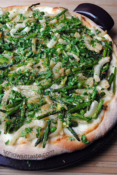 Spring Vegetable Pizza and Gremolata by So, How's It Taste? www.leah-claire.com