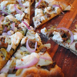 Sausage Fennel and Ricotta Pizza by So, How's It Taste? www.leah-claire.com