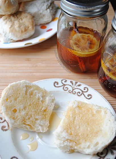 Spiced Honey on biscuits by So, How's It Taste? www.leah-claire.com