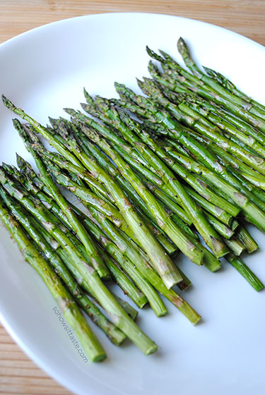 Roasted Asparagus with Balsamic Browned Butter by So, How's It Taste? www.leah-claire.com