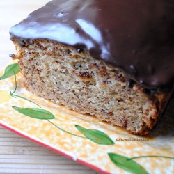 Banana Bread with Chocolate Glaze by So, How's It Taste?