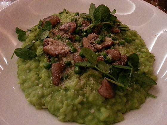 Howells & Hood Wild Mushroom & Pea Risotto on So, How's It Taste? www.leah-claire.com