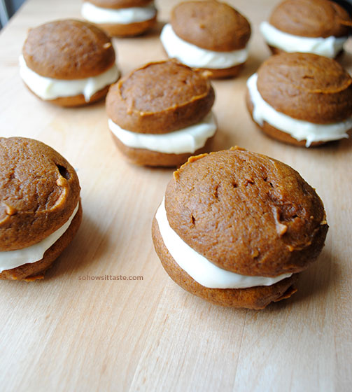 Pumpkin Whoopie Pies by So, How's It Taste?