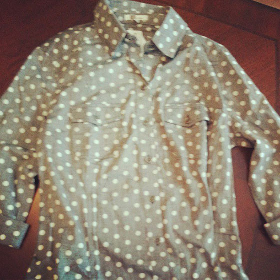 Stitch Fix Polka Dot Shirt on So, How's It Look?