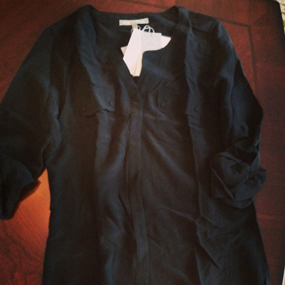 Stitch Fix Black Silk Shirt on So, How's It Look?