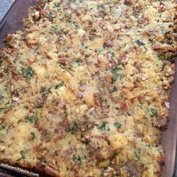 Cornbread, Sausage, and Pecan Dressing by So, How's It Taste?