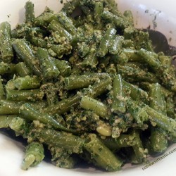 Green Beans with Walnut Parsley Sauce by So, How's It Taste?