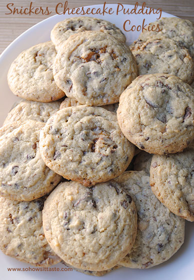 Snickers Cheesecake Pudding Cookies | So, How's It Taste?