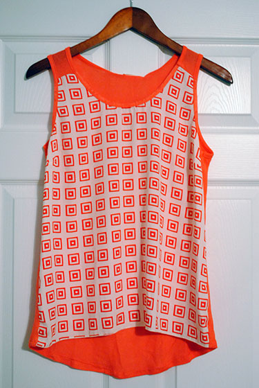 Tea N Rose Rosalie Mixed Material Printed Tank | So, How's It Look?