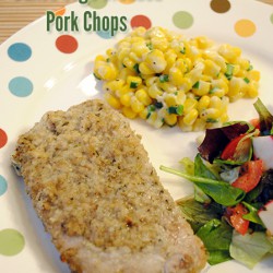 Baked Sage Breaded Pork Chops