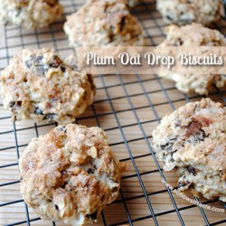 Plum Oat Drop Biscuits