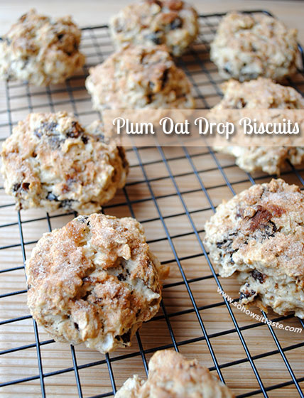 Plum Oat Drop Biscuits