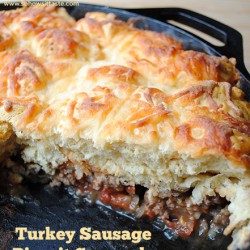 Turkey Sausage Biscuit Casserole