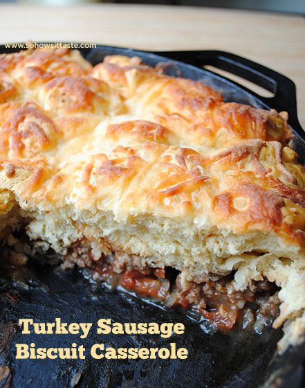 Turkey Sausage Biscuit Casserole