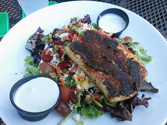 The Croce Salad with Mahi Mahi, Rum Barrel