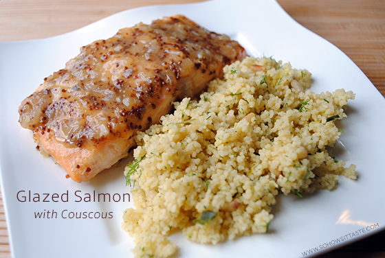 Glazed Salmon with Couscous