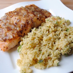 Glazed Salmon with Couscous