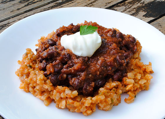 Chipotle Black Beans with Mexican Rice
