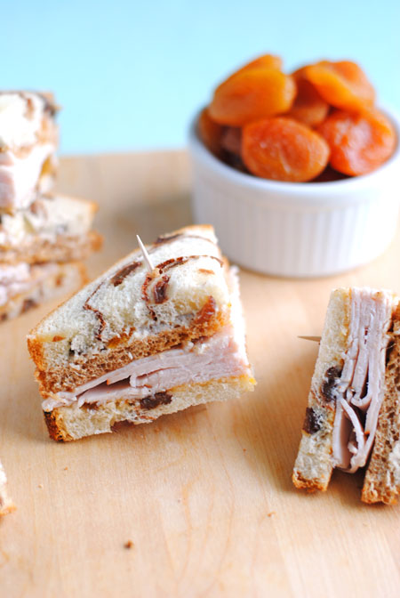 Double Decker Apricot Turkey Sandwiches