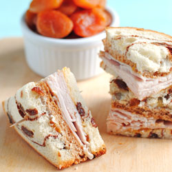 Double Decker Apricot Turkey Sandwiches