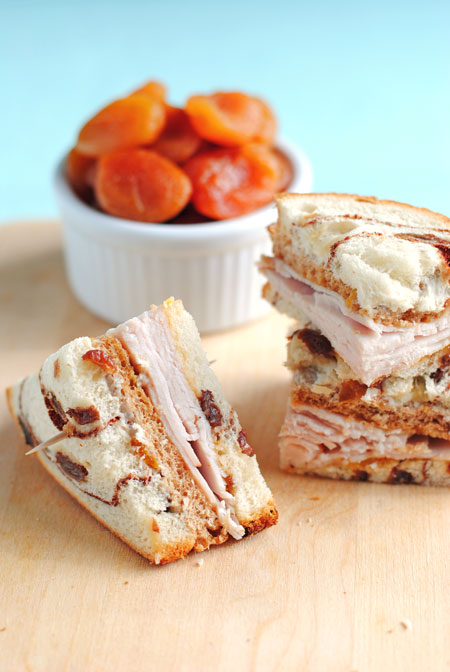 Double Decker Apricot Turkey Sandwiches