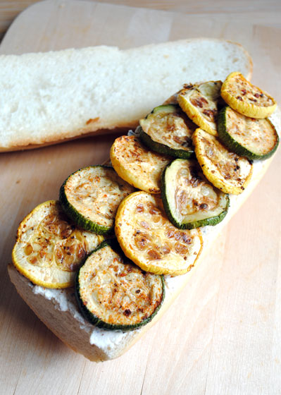 Roasted Zucchini and Ricotta Sandwich