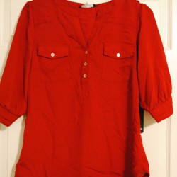 41Hawthorn Filbert 3/4 Sleeve Popover Blouse