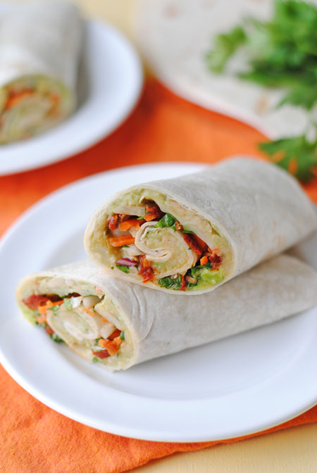 Creamy Avocado and White Bean Wrap