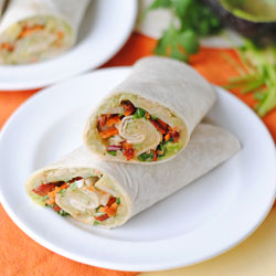 Creamy Avocado and White Bean Wrap