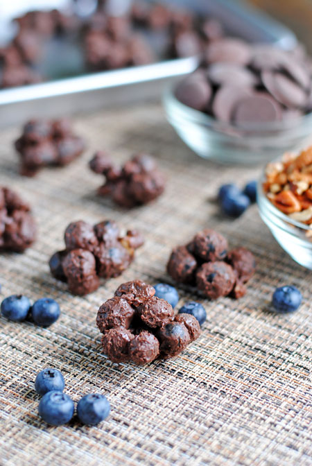 Dark Chocolate Blueberry Clusters