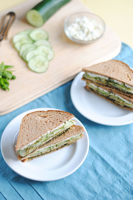 Goat Cheese & Mint Pesto Sandwich