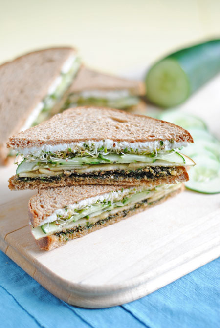 Goat Cheese & Mint Pesto Sandwich