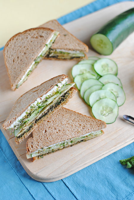 Goat Cheese & Mint Pesto Sandwich