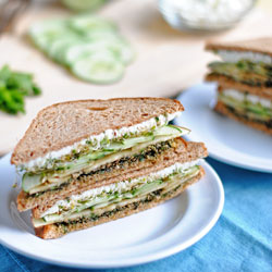 Goat Cheese & Mint Pesto Sandwich