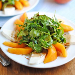 Peach & Fresh Mozzarella Arugula Salad