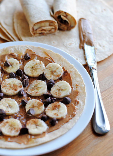 Peanut Butter & Banana Wraps