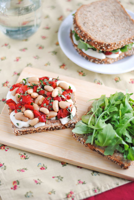 White Bean & Mozzarella Sandwich