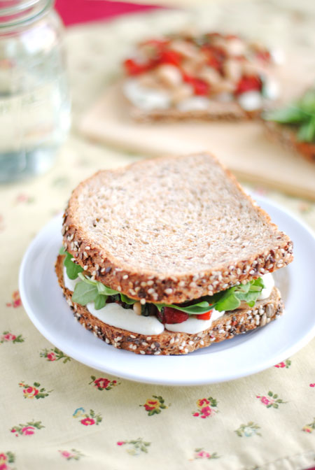 White Bean & Mozzarella Sandwich