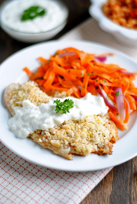 Tilapia with Fennel-Yogurt Sauce