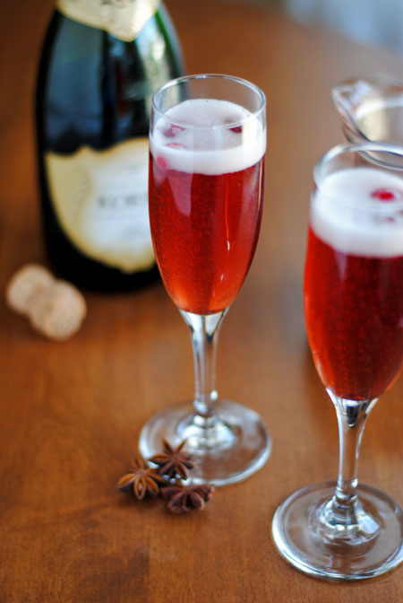 Crimson Spice Champagne Cocktail