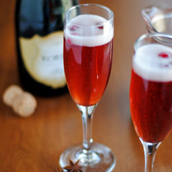 Crimson Spice Champagne Cocktail