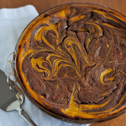 Pumpkin Brownie Swirl Pie