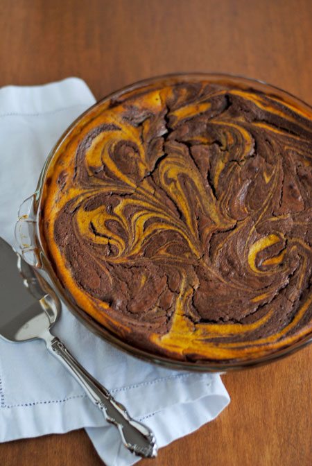 Pumpkin Brownie Swirl Pie