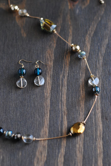 Blue Bead Earrings