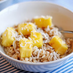 Barley with Pineapple, Coconut, and Flaxseed