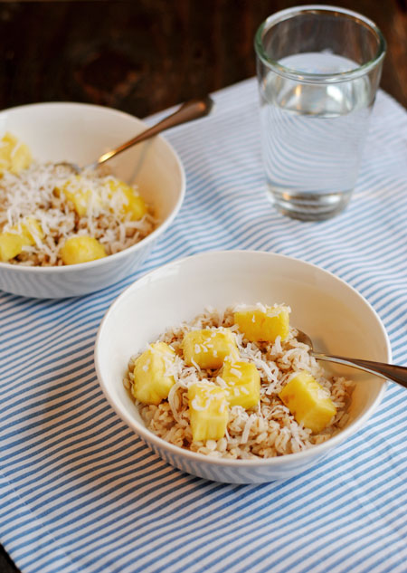 Barley with Pineapple, Coconut, and Flaxseed